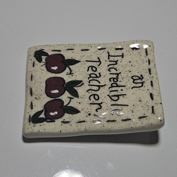 Heather Goldminc Blue Sky Clayworks "An Incredible Teacher” Teacher Pin Brooch - Picture 7 of 10